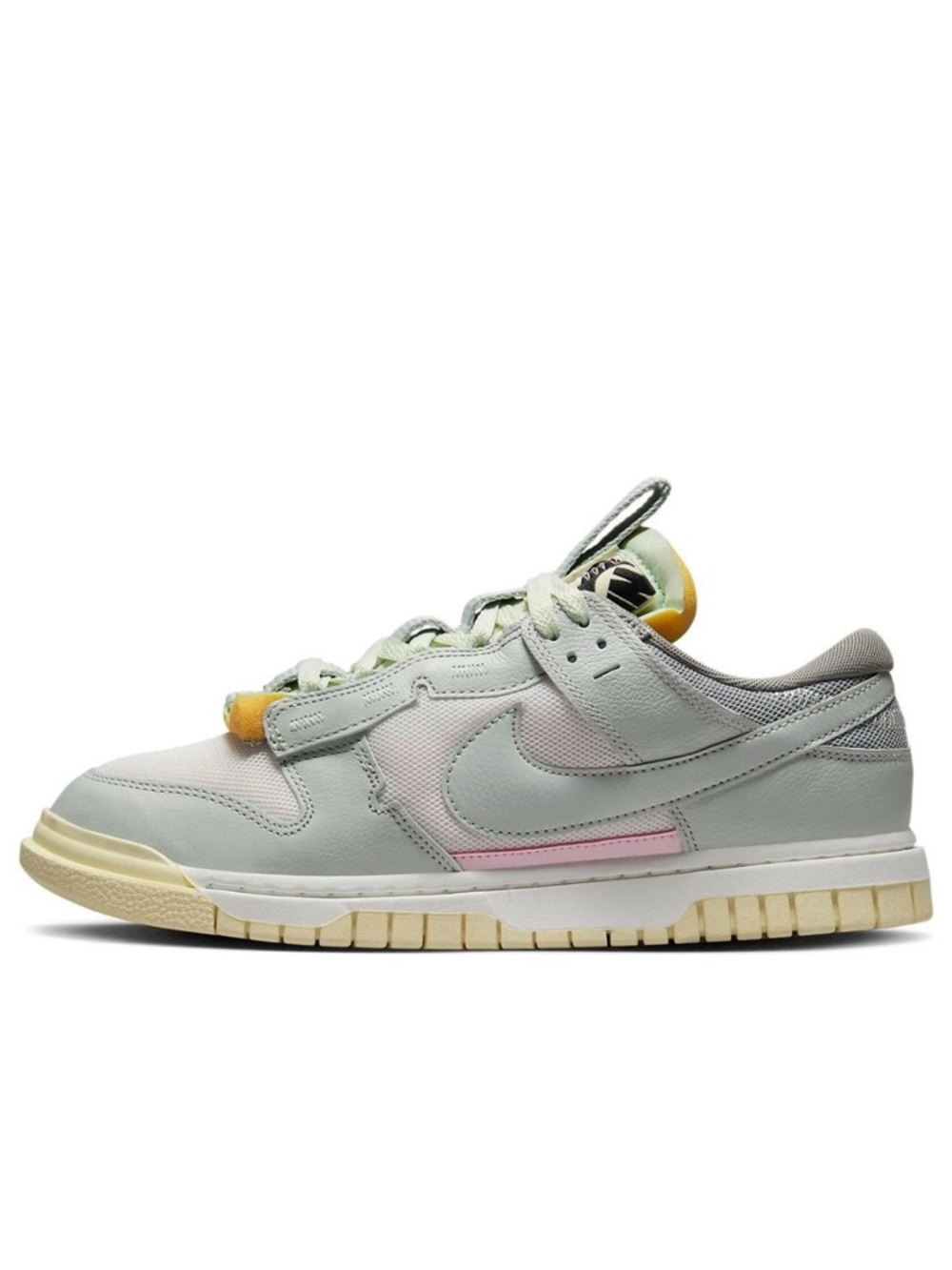 Nike Dunk Low in Light Gray with Pink & Cream Accents